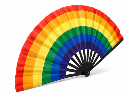 Pride Folding Fan – 7 Flag Designs | Rainbow, Lesbian, Bisexual & More
