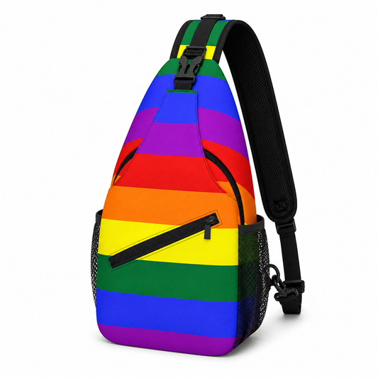 Pride Flag Stripe Sling Bag – Stripes | Crossbody | Polyester