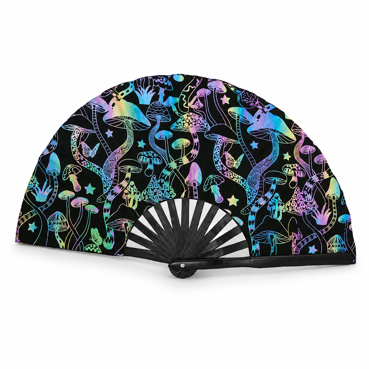 Printed Folding Fan – 6 Designs | Bamboo & Fibre Cloth | 68cm