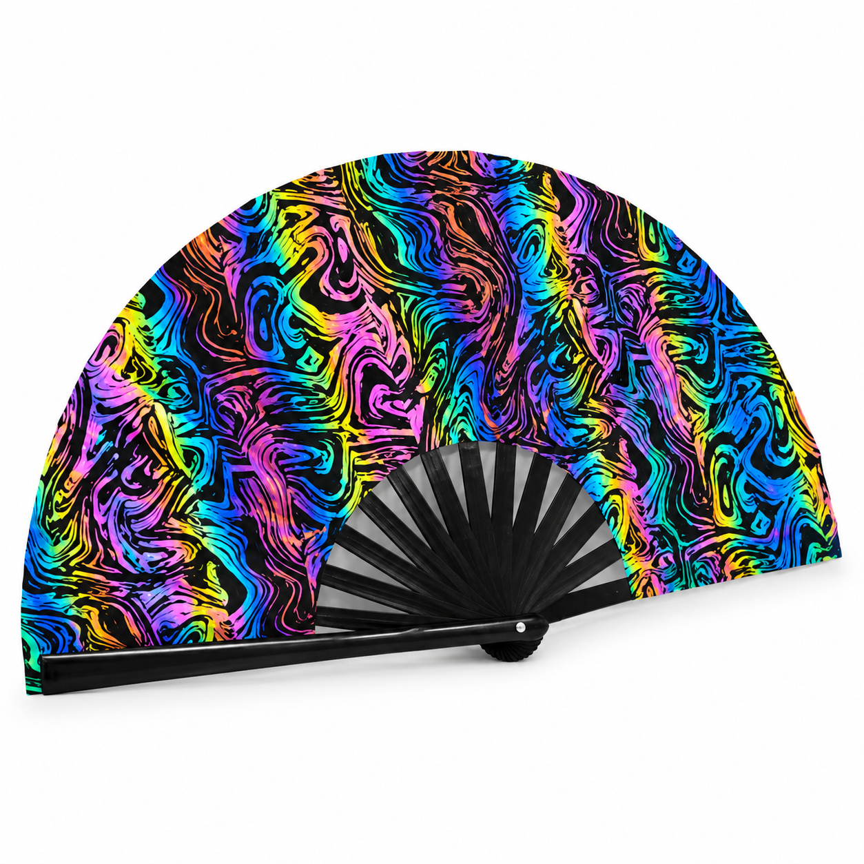 Printed Folding Fan – 6 Designs | Bamboo & Fibre Cloth | 68cm