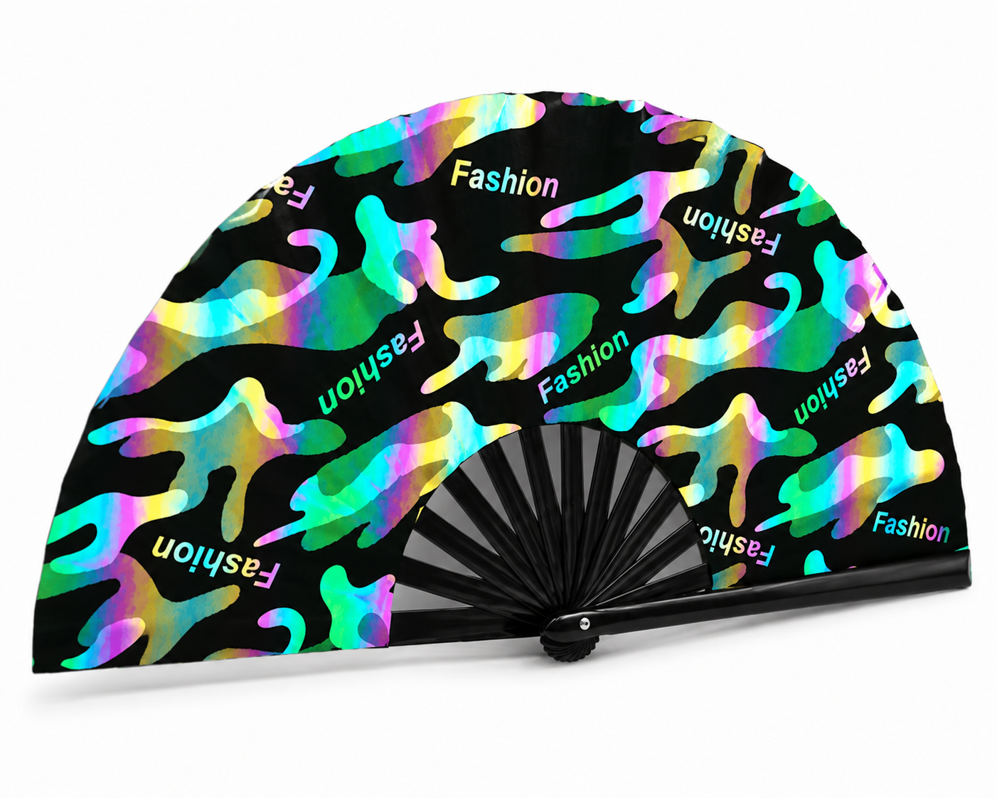 Printed Folding Fan – 6 Designs | Bamboo & Fibre Cloth | 68cm