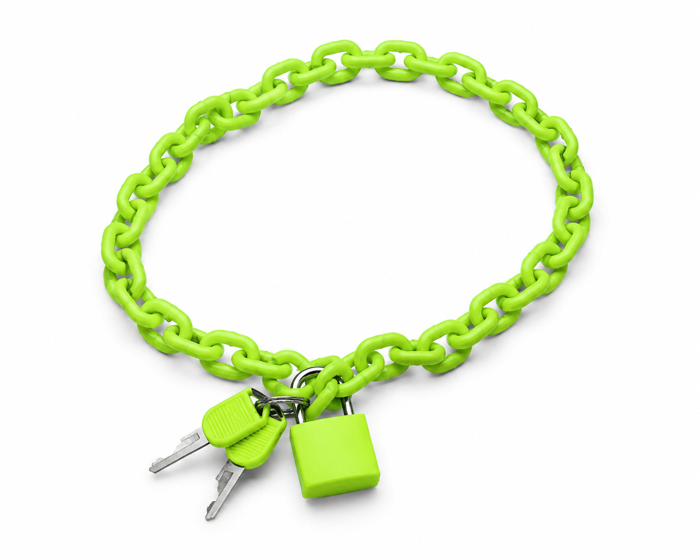Chunky Acrylic Chain Lock Necklace – 9 Colours | 50cm