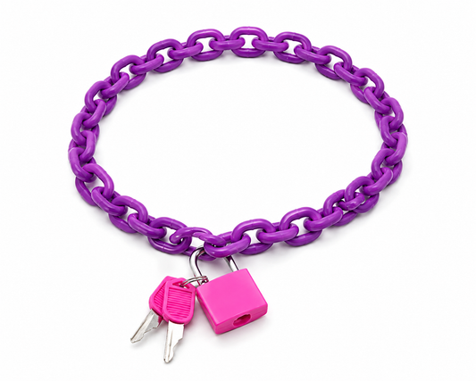 Chunky Acrylic Chain Lock Necklace – 9 Colours | 50cm