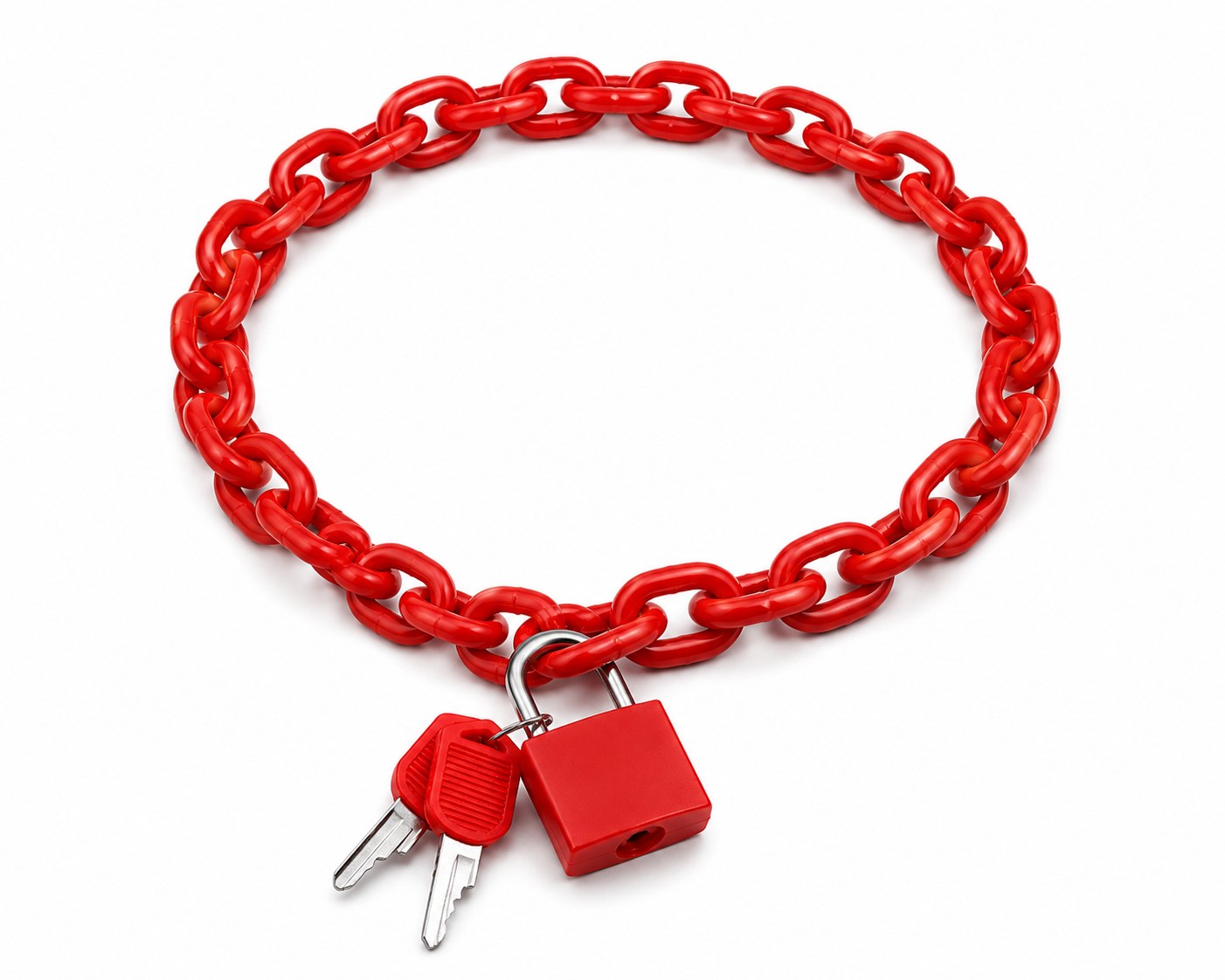 Chunky Acrylic Chain Lock Necklace – 9 Colours | 50cm