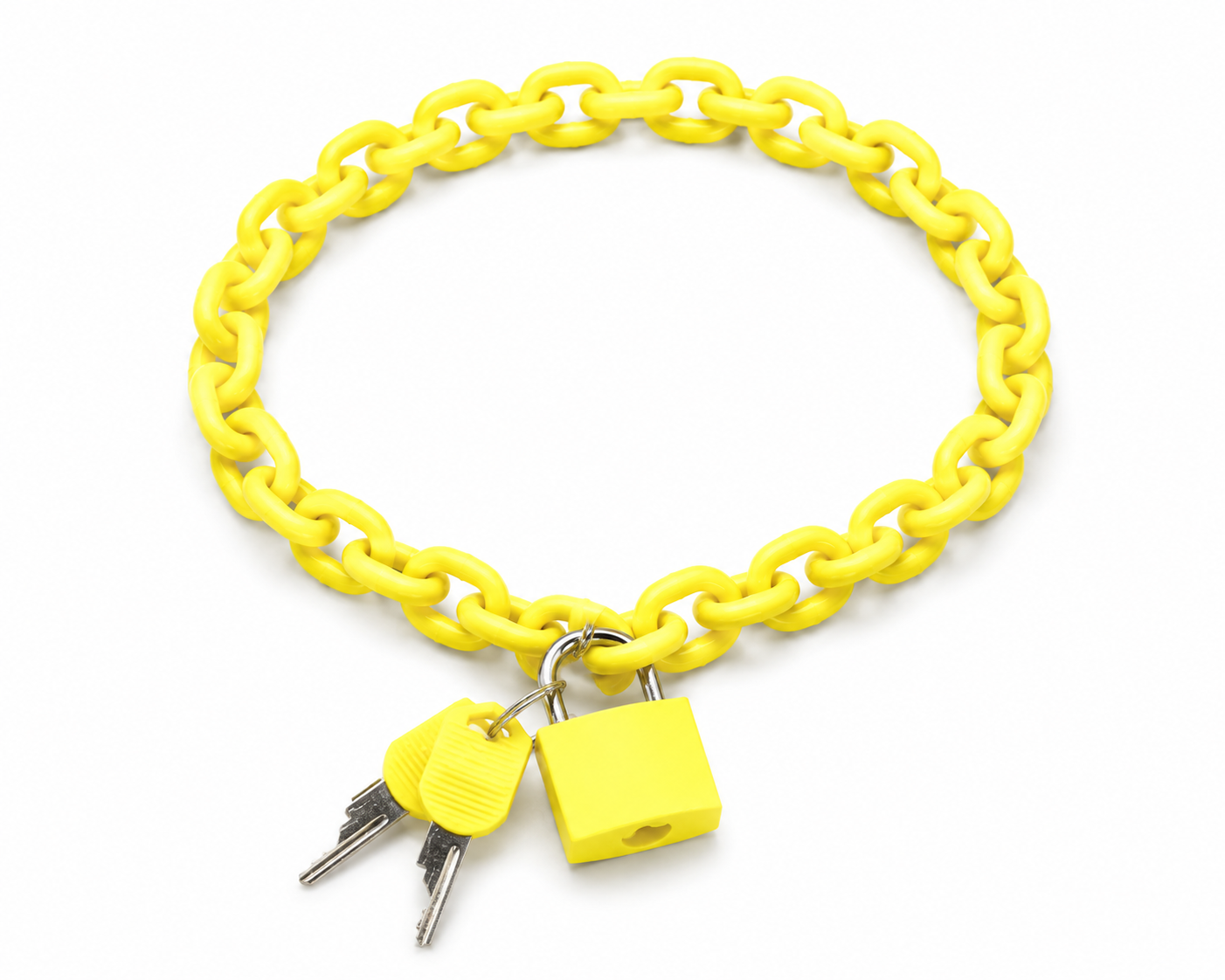 Chunky Acrylic Chain Lock Necklace – 9 Colours | 50cm