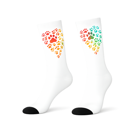 Pride Graphic Crew Socks – White | One Size | Polyester
