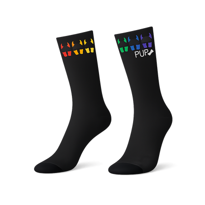 Pride Graphic Crew Socks – Black | One Size | Polyester