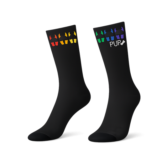 Pride Graphic Crew Socks – Black | One Size | Polyester