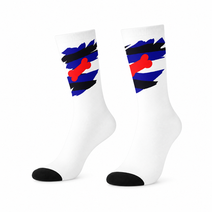 Pride Graphic Crew Socks – White | One Size | Polyester