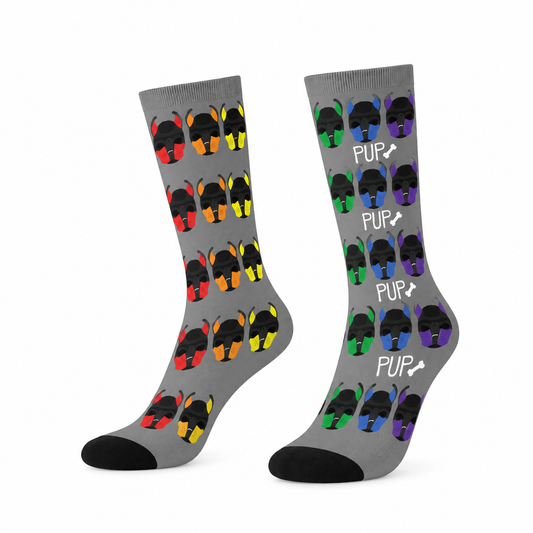 Pride Graphic Crew Socks – Black | One Size | Polyester