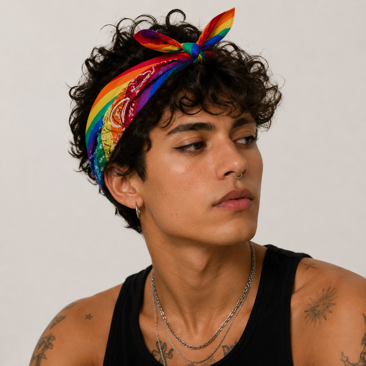 Rainbow Pride Hair Scarf – 4 Options | Yarn | Headband & Turban