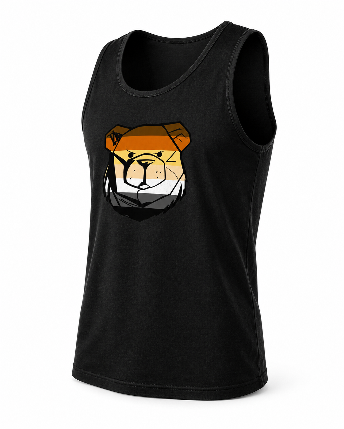 Bear Pride Flag Tank Top – 6 Sizes | 100% Cotton | Black