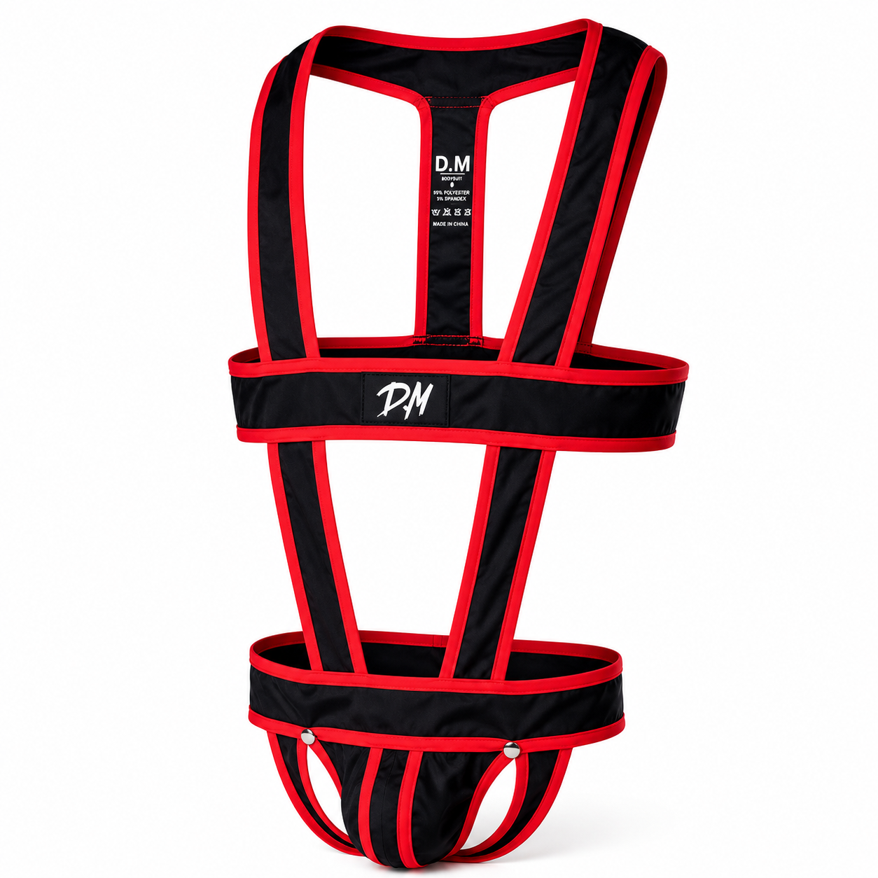 D.M. Hollow Thong Harness with Chest Straps | 5 Colours | M–XXL