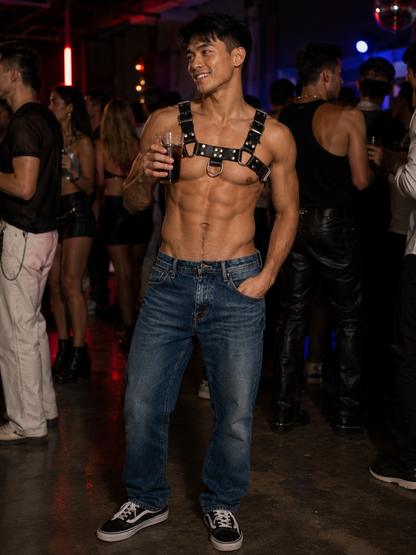 Butch Body Harness – Black | One Size | Faux Leather