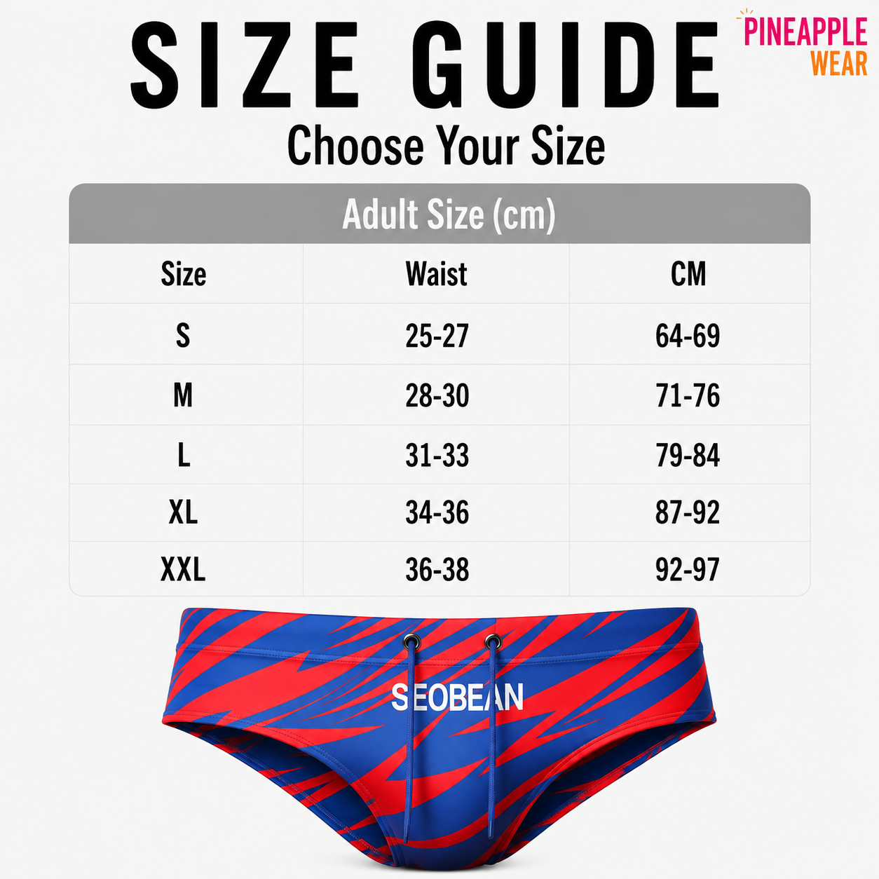 Low-Rise Bikini Swim Brief – 6 Colours | M–2XL | Polyester & Spandex