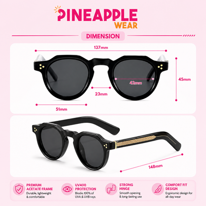 Retro Round Sunglasses – 6 Colours | One Size | Plastic