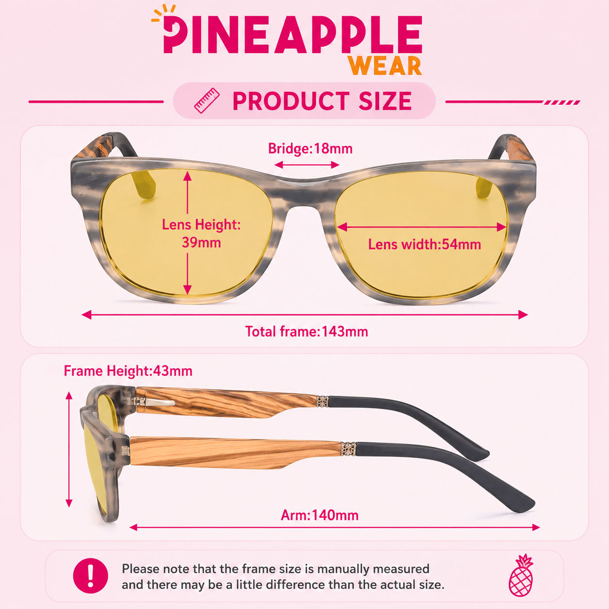 Polarised Night Drive Glasses – 3 Wood Colours | One Size | Plastic & Polarised