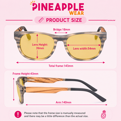 Polarised Night Drive Glasses – 3 Wood Colours | One Size | Plastic & Polarised