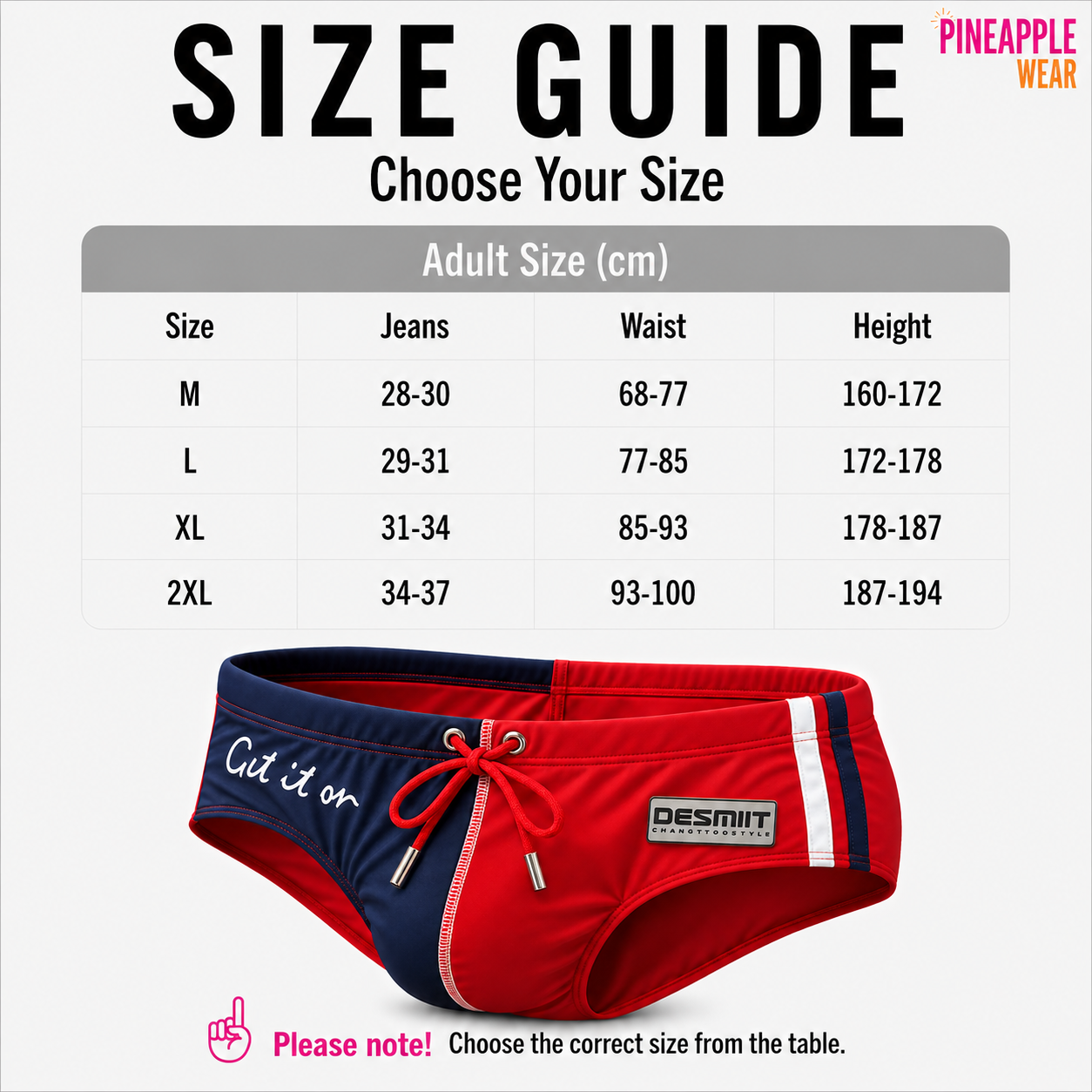 Colour Block Swim Brief – 4 Colours | M–2XL | Polyester & Elastane