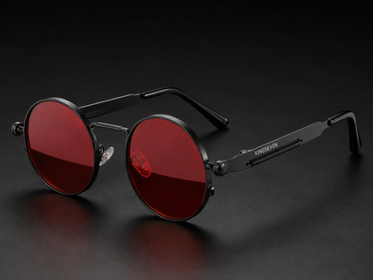 Polarised Round Steampunk Sunglasses – 8 Colours | One Size | Alloy & Polycarbonate
