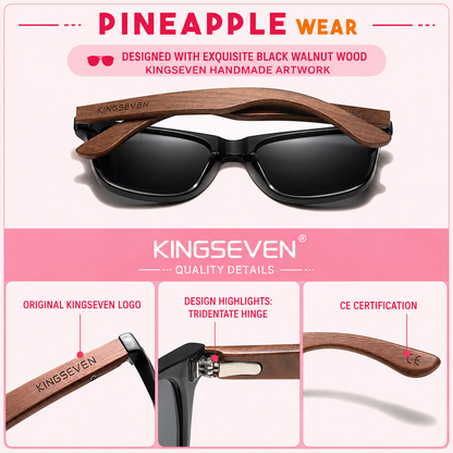 Handmade Wooden Polarised Sunglasses – 6 Colours | One Size | Walnut & Polycarbonate