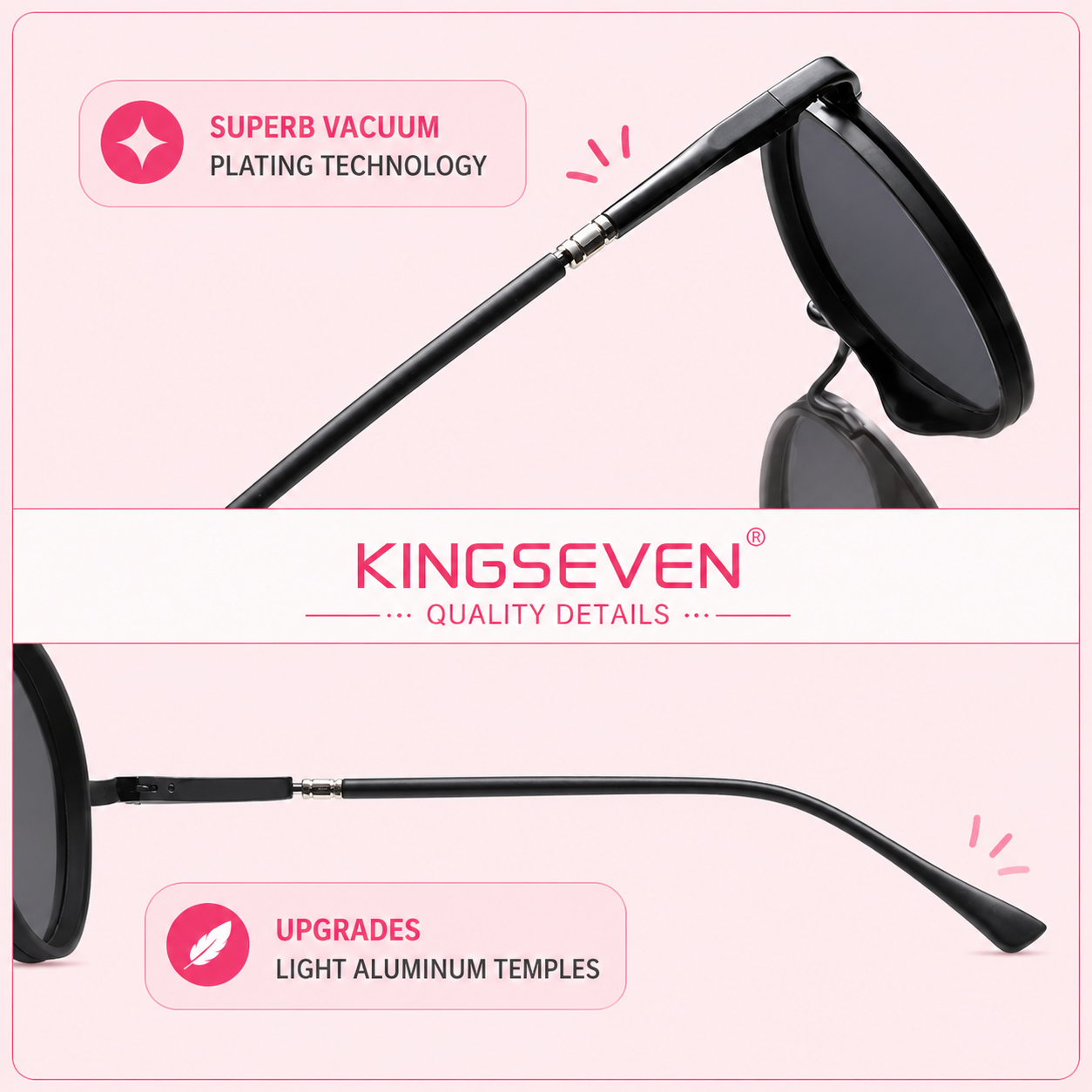 Polarised Vintage Round Sunglasses – 5 Colours | One Size | Alloy & TAC