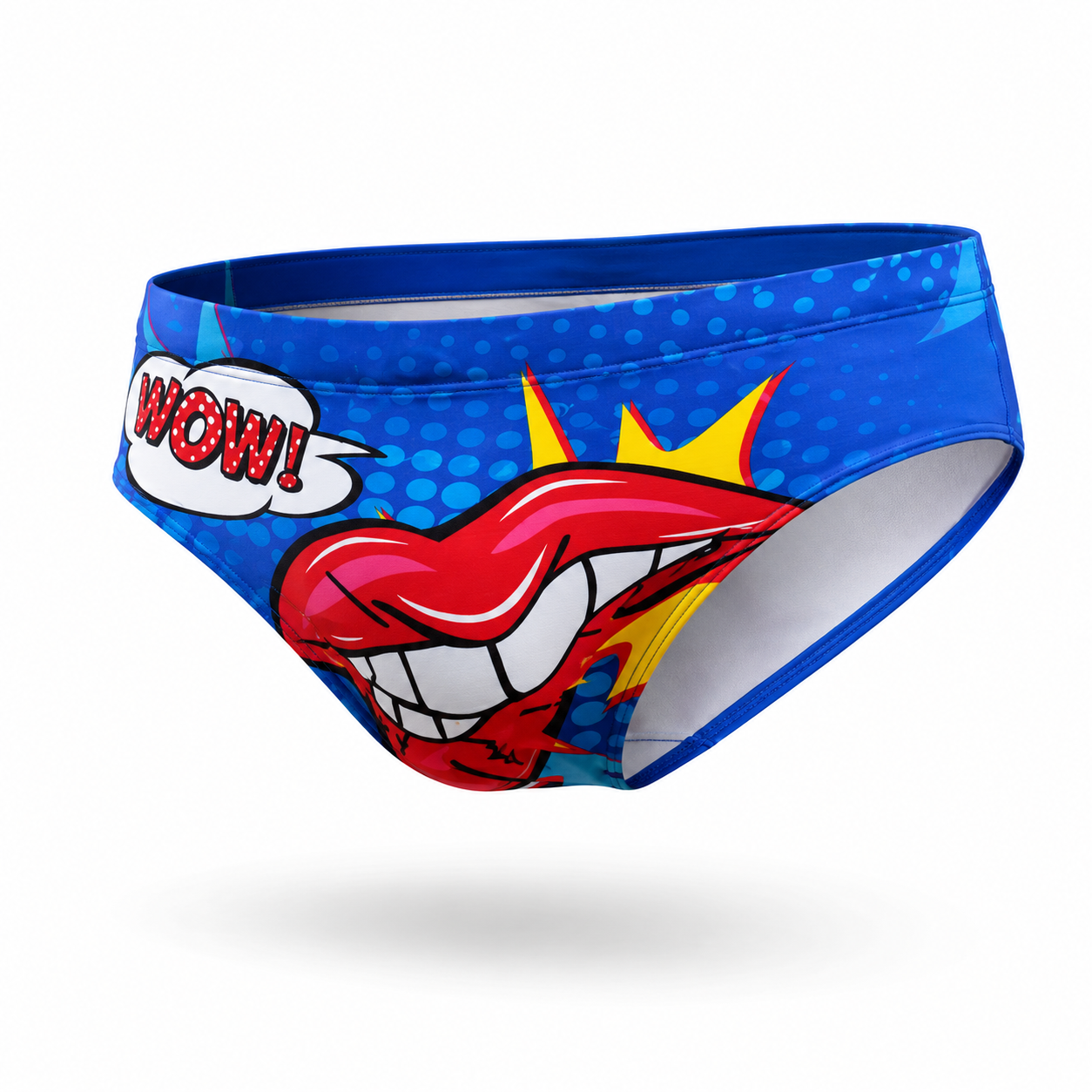 Star Print Swim Brief – With or Without Pad | M–2XL | Polyester & Elastane
