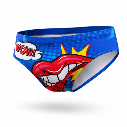 Star Print Swim Brief – With or Without Pad | M–2XL | Polyester & Elastane