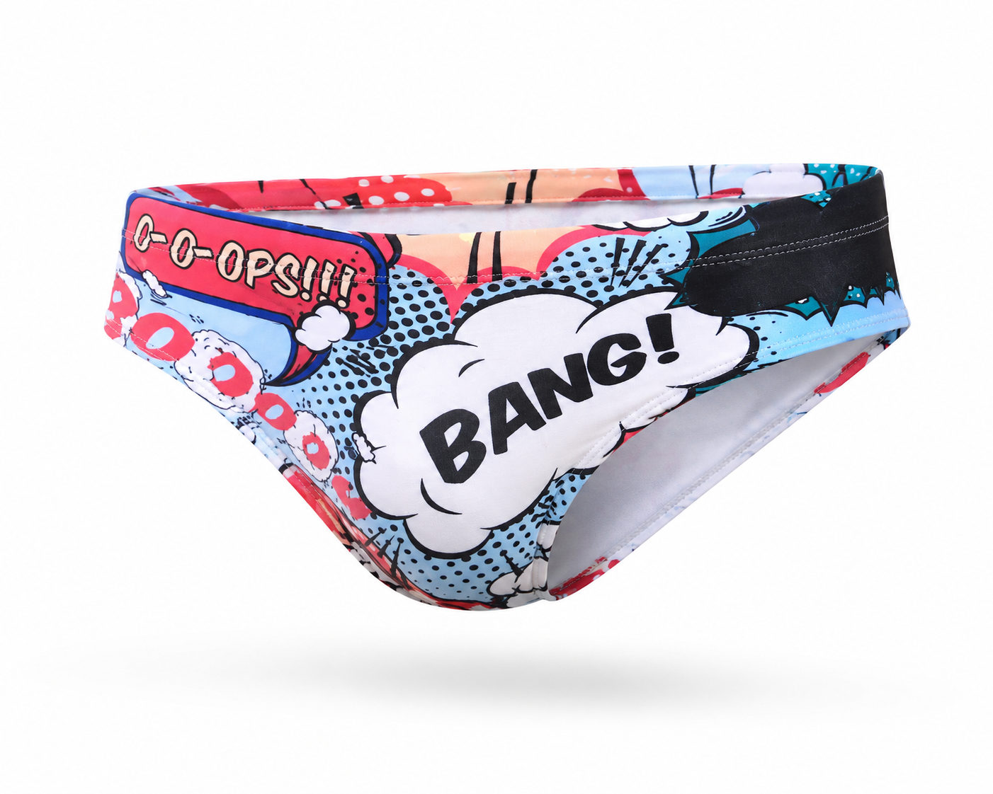 Cartoon Print Swim Brief – 16 Colours | M–2XL | Polyester & Elastane
