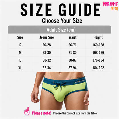 Solid Swim Brief – 4 Colours | S–XL | Nylon & Elastane