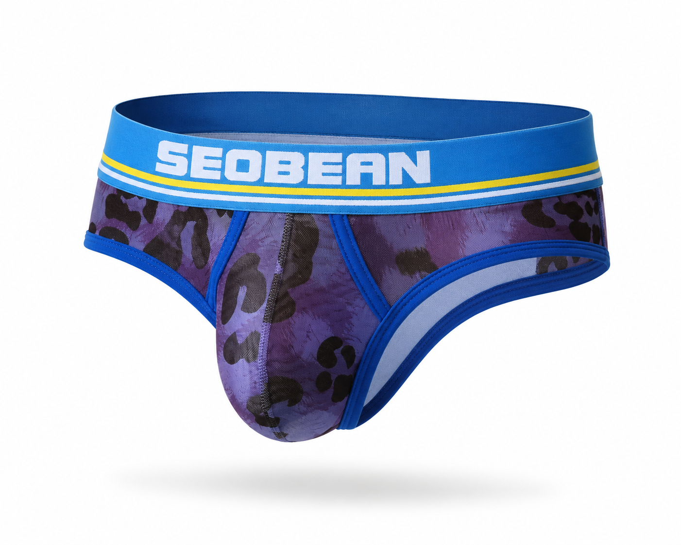 Leopard Mesh Brief – Purple & Pink | M–2XL | Polyester & Elastane