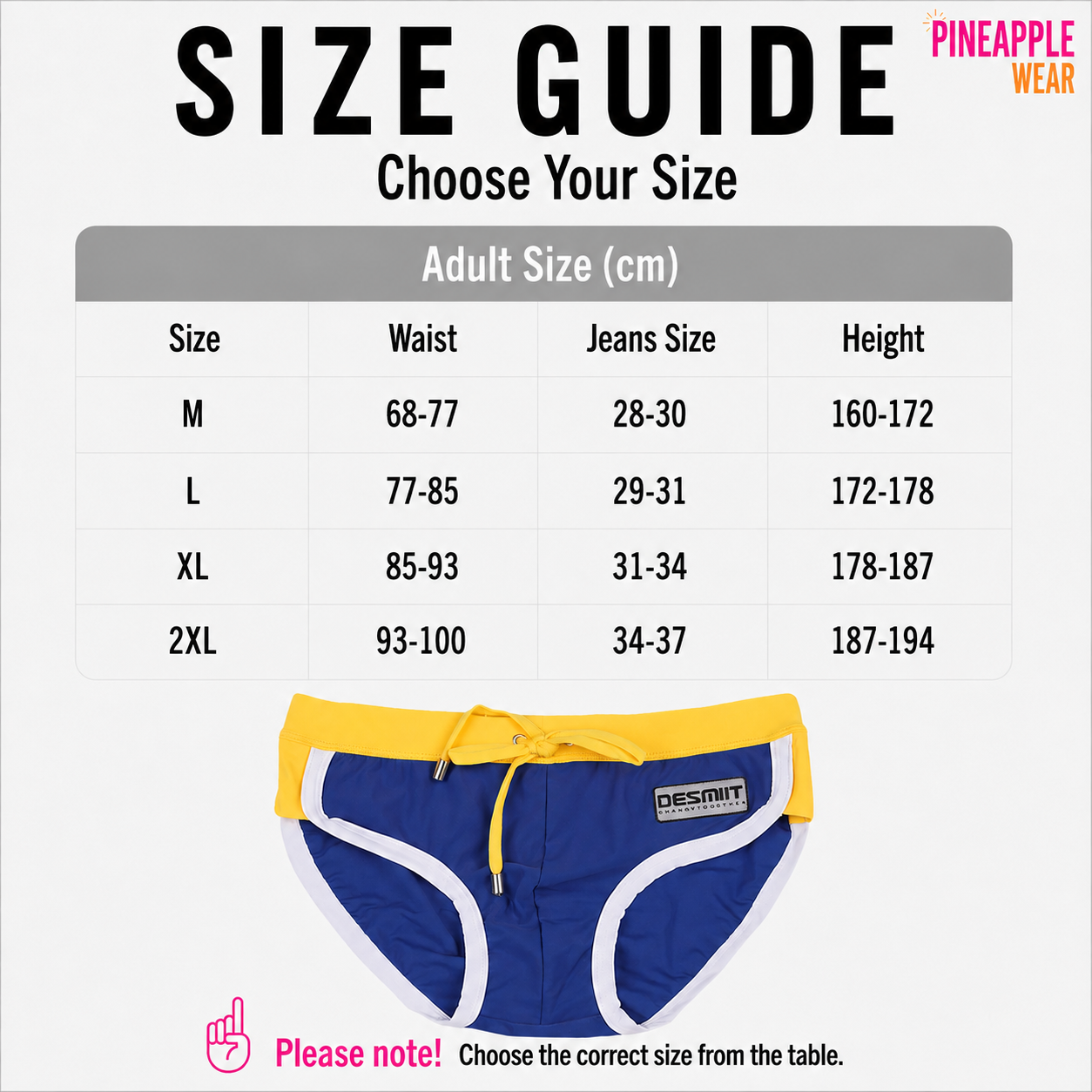 Lined Swim Brief – 5 Colours | M–2XL | Nylon & Elastane