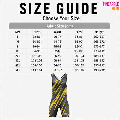 Performance Wrestling Singlet – 5 Colours | S–5XL | Polyester