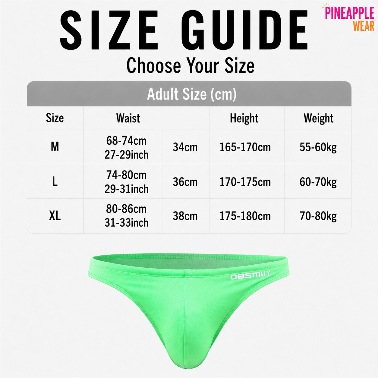 Swim Thong – 7 Colours | M–XL | Nylon & Elastane