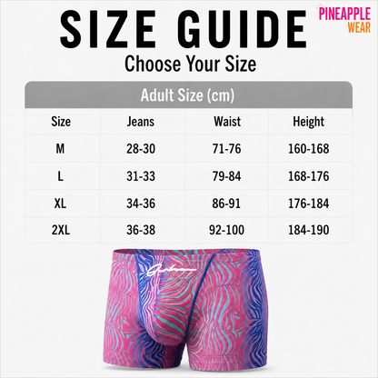 Tropical Print Swim Trunk – 3 Colours | M–XXL | Polyester & Elastane