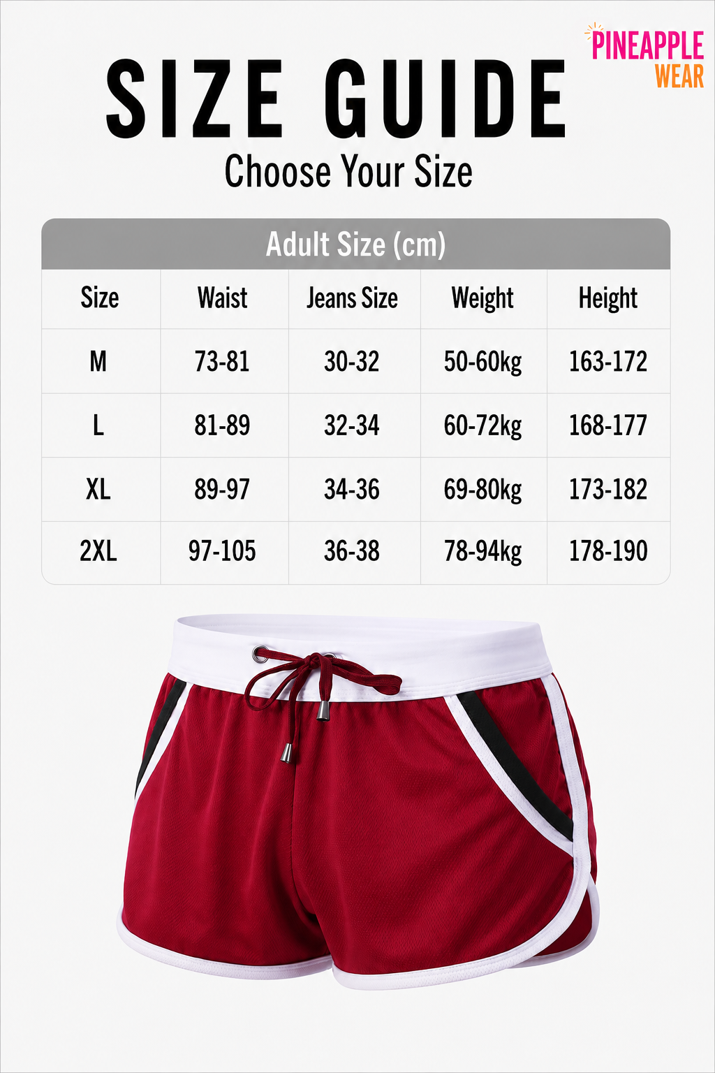 Sport & Beach Short – 7 Colours | M–XXL | Polyester