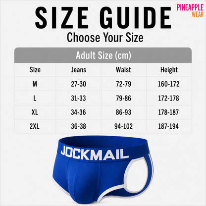 Open-Back BoxerJock – 6 Colours | M–2XL | Cotton & Lycra