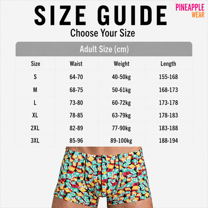 Cube Print Ice Silk Boxer Short – S–2XL | Silk & Synthetic