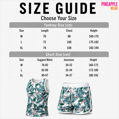Jungle Set – Matching Tank Top & Swim Trunks | M–XL