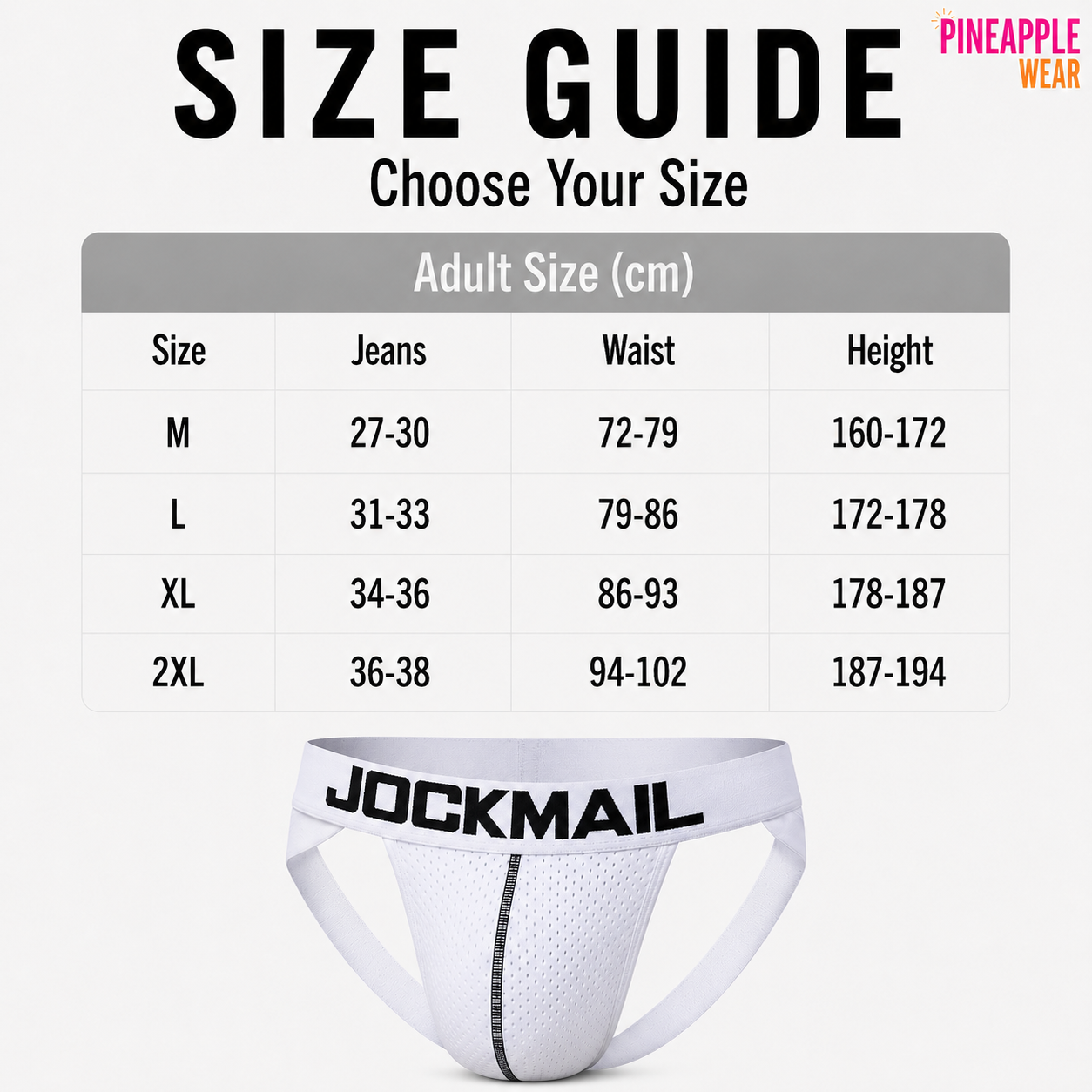 Mesh Jockstrap – Black & White | M–2XL | Nylon & Lycra