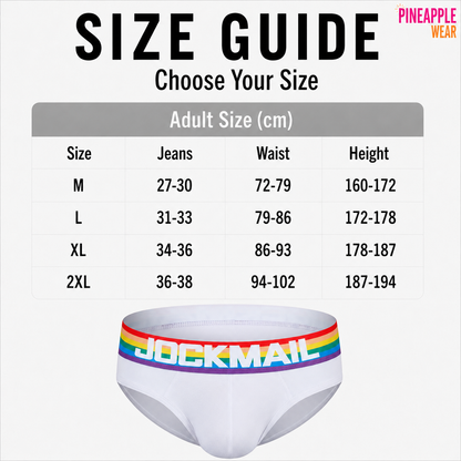 Hip Brief Signature – Black & White | M–2XL | Cotton & Lycra