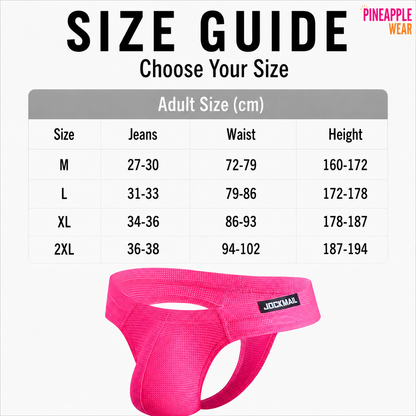 Colourful Thong – 9 Colours incl. Fluor | M–2XL | Nylon & Lycra