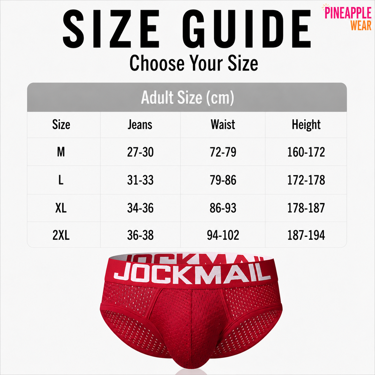 Sport Brief – 4 Colours | M–2XL | Nylon & Lycra
