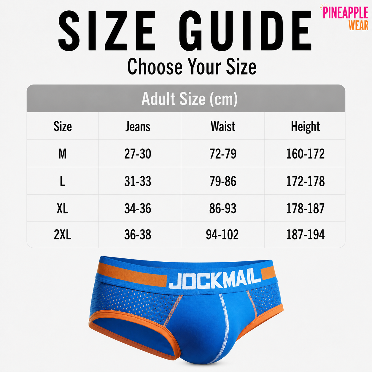 Premium Brief – 5 Colours | M–2XL | Nylon & Lycra