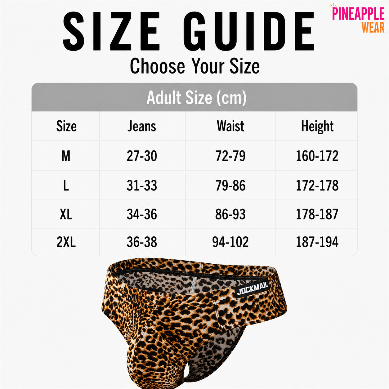 Animal Print Thong – 4 Prints | M–2XL | Nylon, Polyester & Lycra