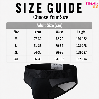 Hip Brief Duo – Black & White | M–2XL | Cotton & Lycra
