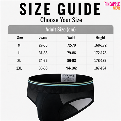 Hip Brief Monochrome – Black & White | M–2XL | Cotton & Lycra