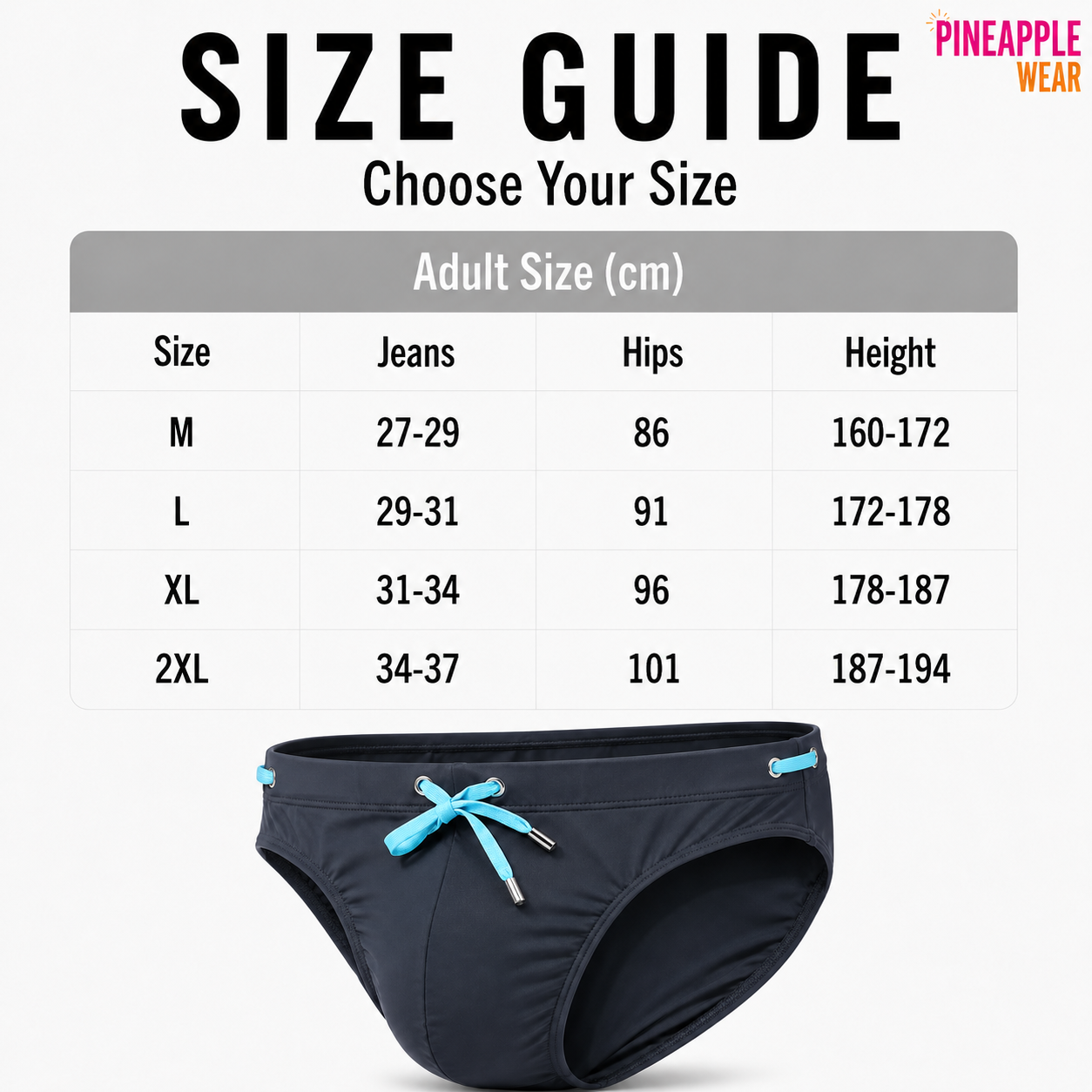 Low-Rise Triangle Swim Brief – 3 Colours | M–2XL | Polyester & Elastane