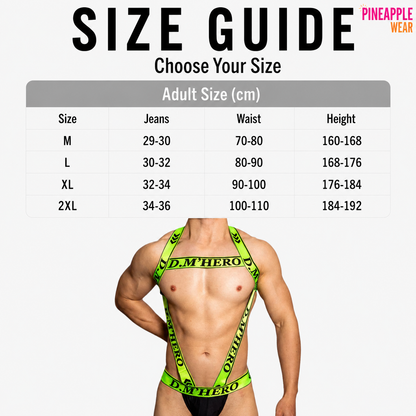 Hollow G-String & Chest Harness Set – 6 Colours | M–XXL | Polyester & Elastane