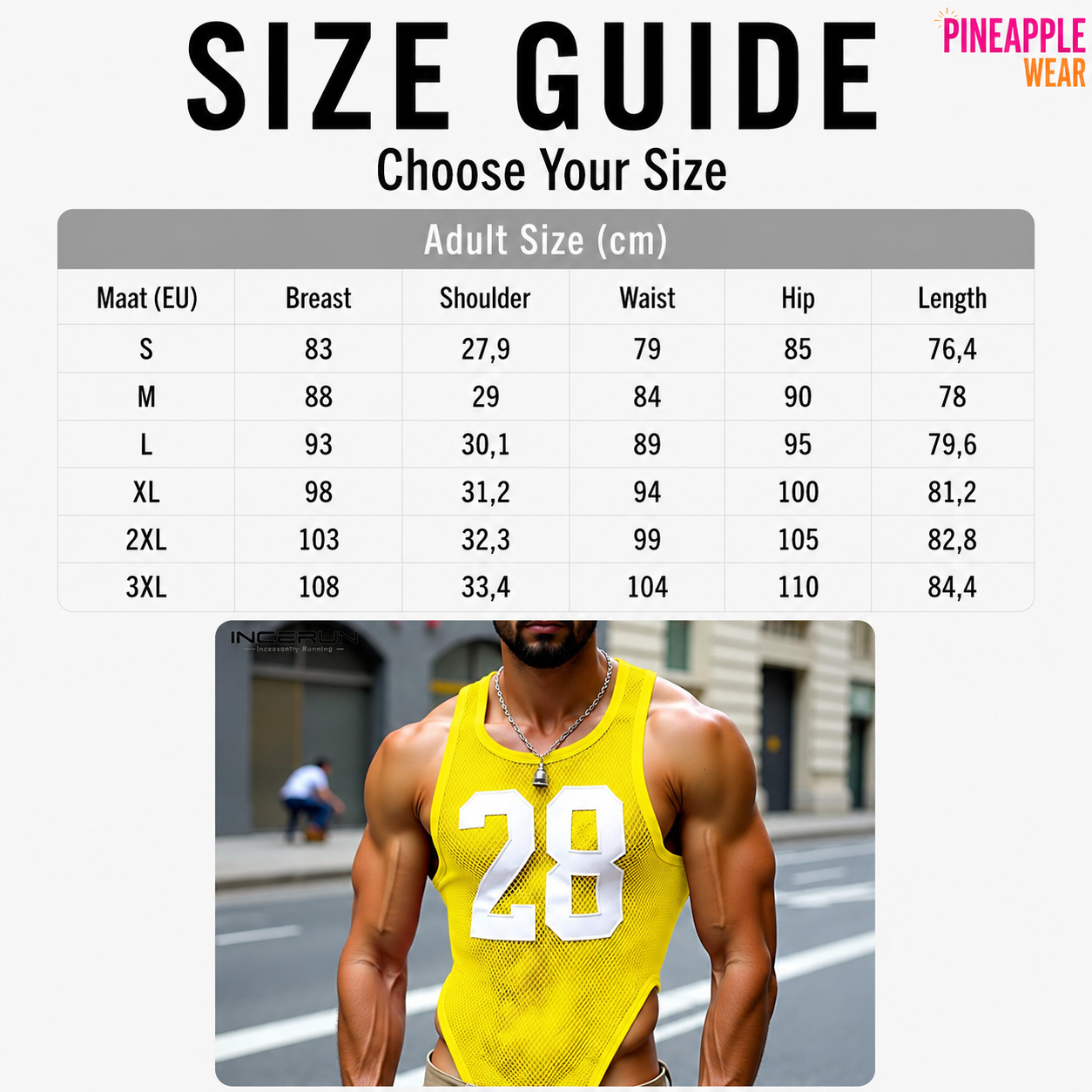 INCERUN Men's Mesh Patchwork Transparent Bodysuit – Sleeveless Tank Romper | S–XXXL